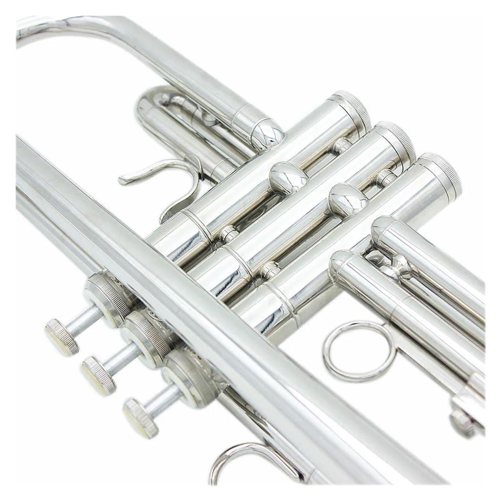 Profesjonalna Trąbka Srebrna Trąbka Bb Profesjonalny Trompete Do Instrumentów Dętych Blaszanych Z Paskiem Na Ustnik Akcesoria Do Instrumentów Muzycznych