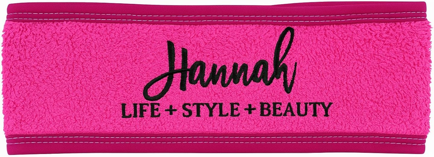Hannah Makyaj& Yüz Temizliği & Cilt Bakımı Detay Uygulamalar İçin Pembe Renk Saç Bandı Havlu Kumaş