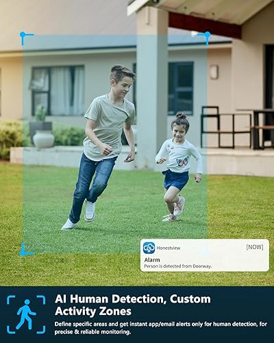 Miniatura 4 de (4K Ultra HD y audio de 2 vías) Cámara de detección PIR para exteriores Cámaras inalámbricas para sistema de seguridad en el hogar, antenas duales