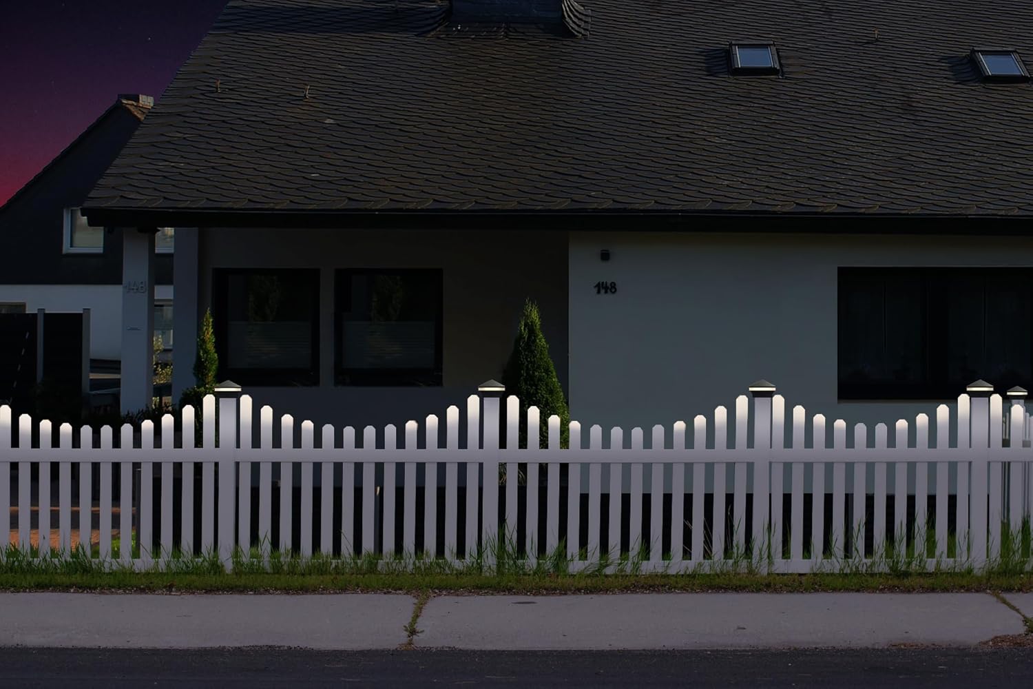 GKOLED Low Voltage Pyramid Post Cap Light, 3W 12V AC/DC, for 4"x4" and 3.5"x3.5" Wood or Vinyl Posts, 3000K Warm White, IP65 Rated Waterproof for Outdoor, Black