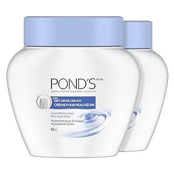 Ponds Dry Skin Cream Facial Moisturizer, Rich Hydration for Dry Skin, 10.1 oz Pack of 2