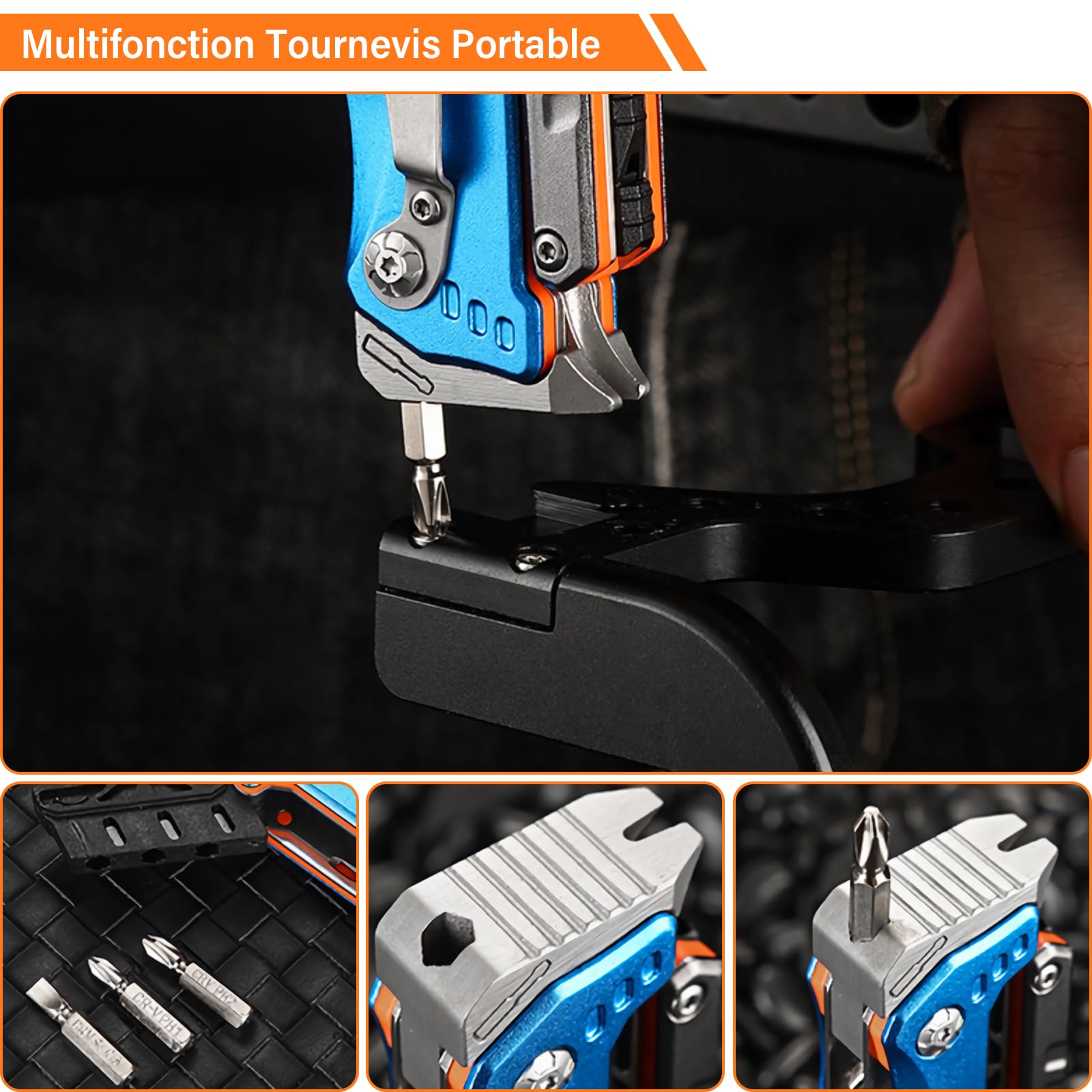 Pince Multifonction en Acier Inoxydable 17 en 1, Couteau Multifonction avec Sac, Outil Multitool Scie Embouts Tournevis Ouvre-Bouteille pour Camping, Extérieur, Randonnée, Survie, Réparation