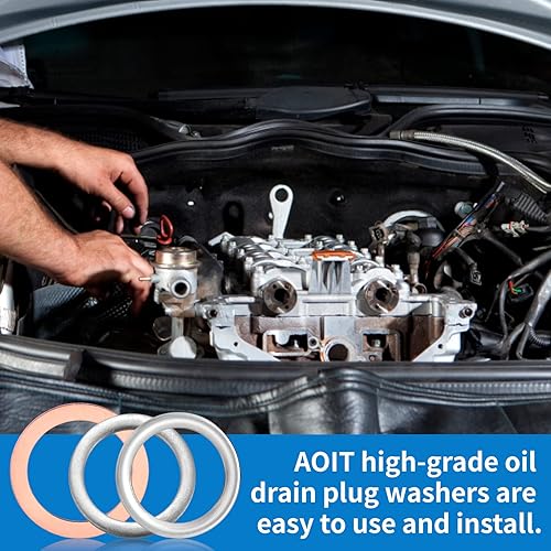 Miniatura 5 de Conector de drenaje diferencial y transmisión Juntas de arandelas de trituración compatibles con 4Runner T acoma T undra FJ Cruiser Land Cruiser,