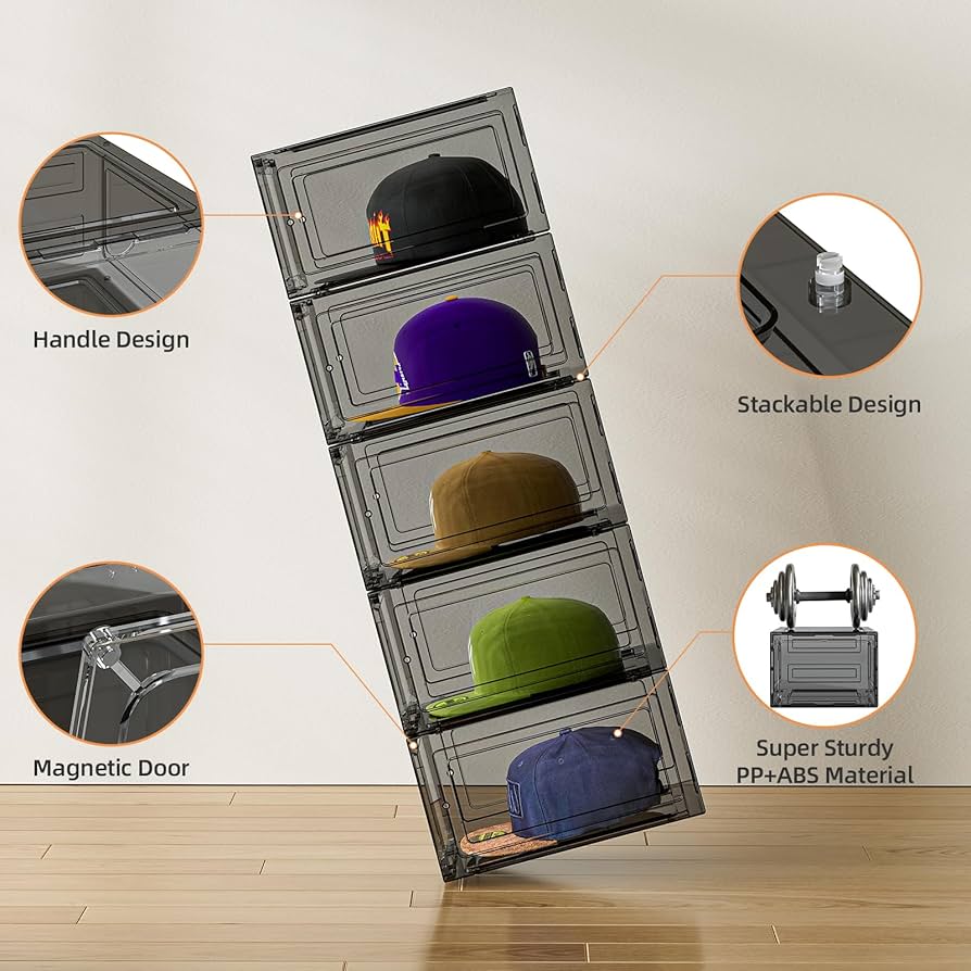 Magnoria health&hand インテリア　カゴケース Amazon.com - ZHAIXIAONIAN Hat Organizer Box for Baseball