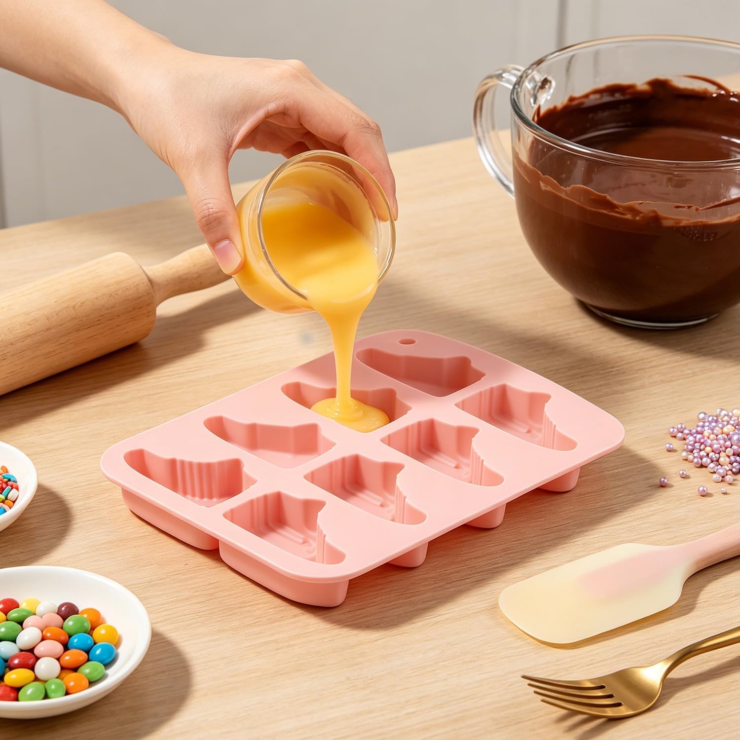 8 Cavity Sports Shoes Silicone Candy Molds For Chocolate Candy Cupcake Topper Decorating