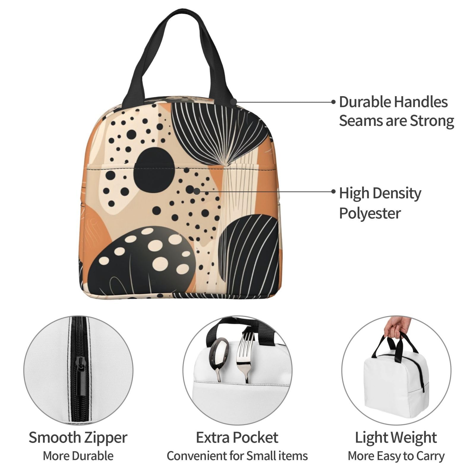 Bolsas de almuerzo aisladas para mujeres y hombres, para trabajar, con