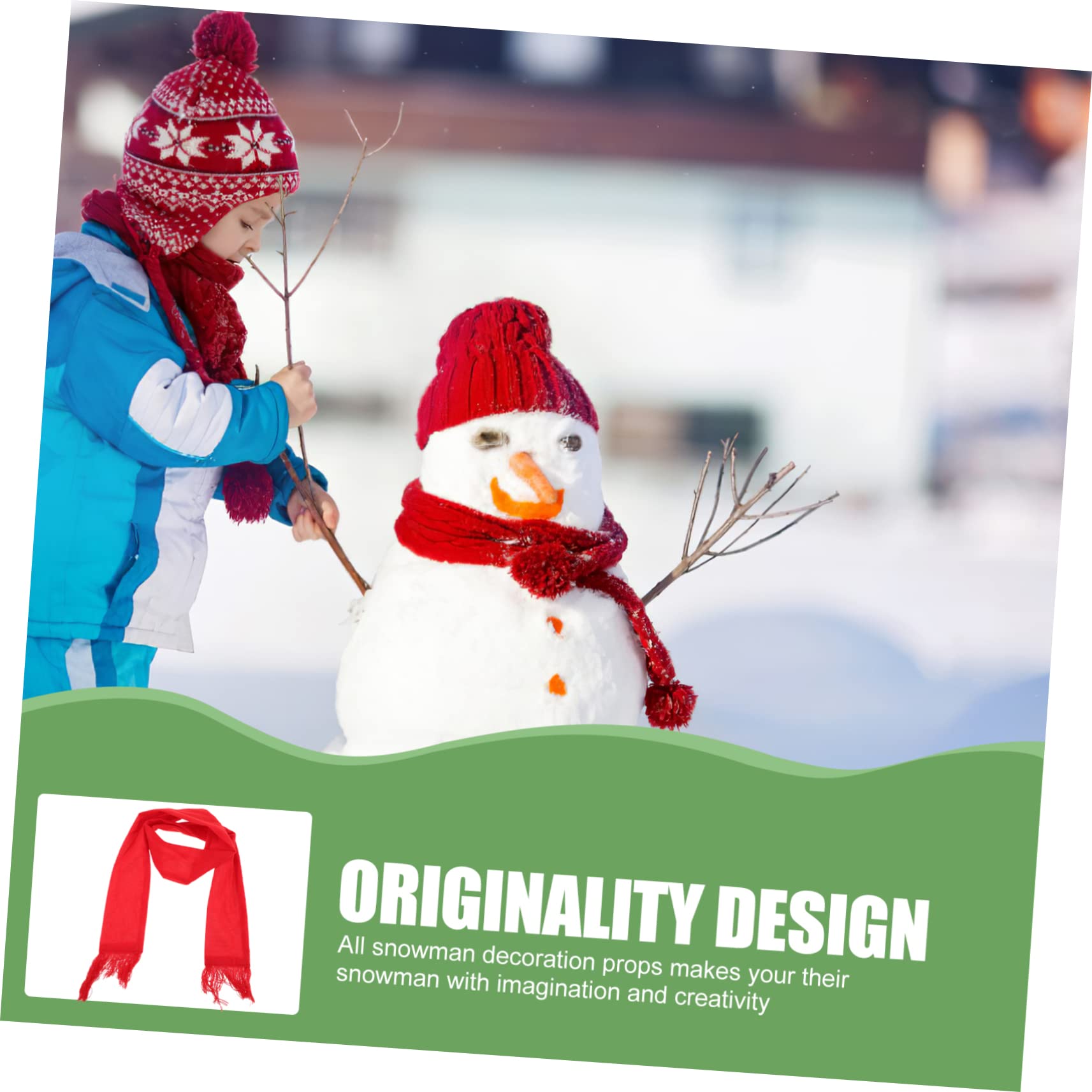 PRETYZOOM 3 Sätze Schneemann Verkleiden Sich Weihnachts-schneemann-kit Weihnachtsschneemann Dekore Dekorative Schneemann-Requisite Schneemann-kleidungszubehör Schneemann-schal Polyester