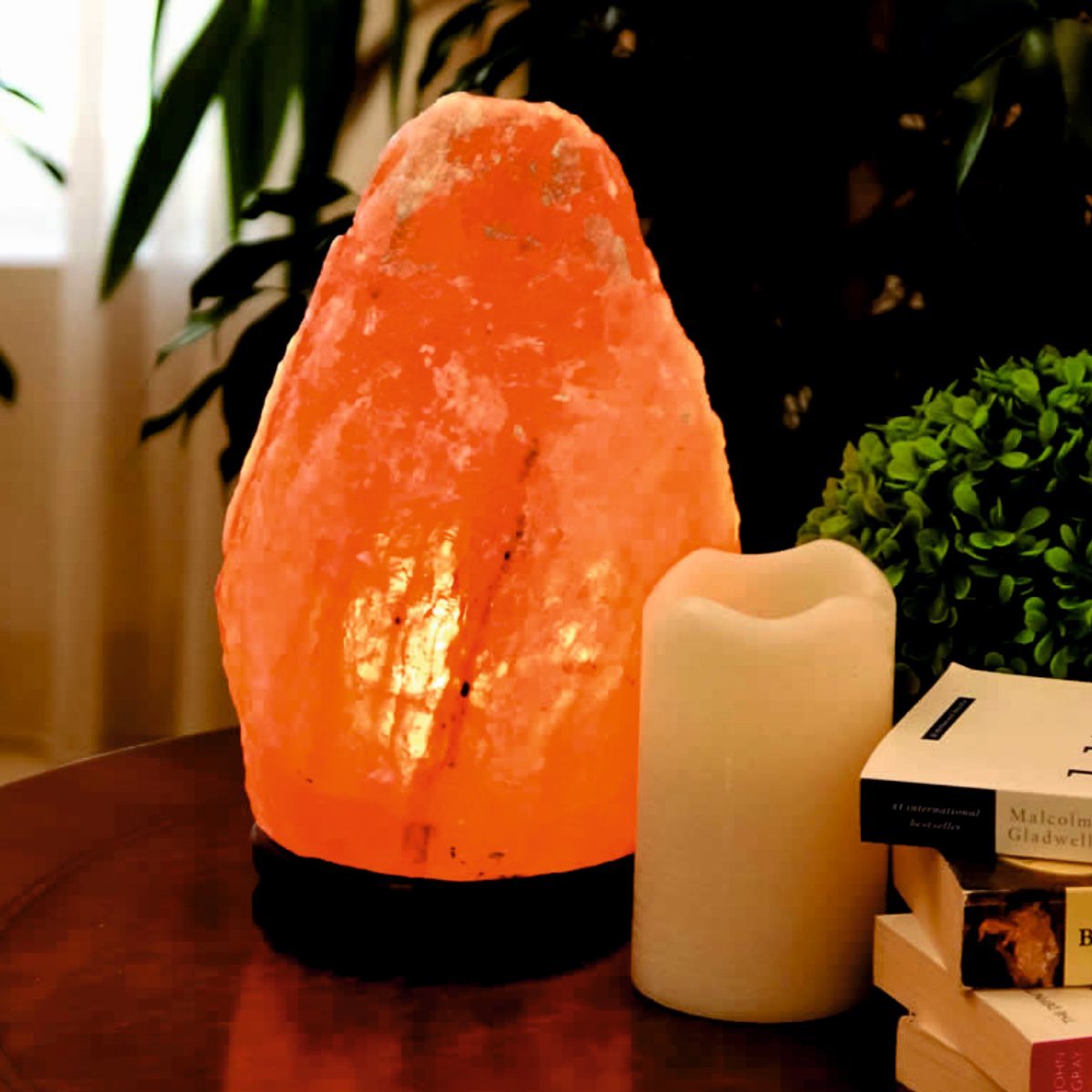 2-3 Kg Salt Lamp Hand-Carved Mountain Shaped, Natural Air Purifier, for Vastu, Healing, Peace & Harmony
