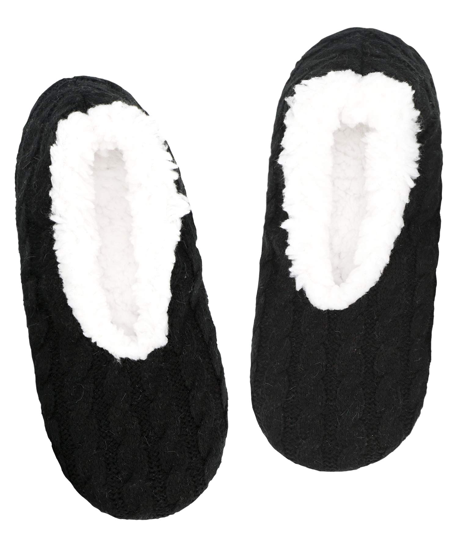 Panda Bros Slipper Socks For Women With Grippers, Fuzzy Womens Slipper Socks With Non Slip Bottoms, Cozy Warm House Slippers