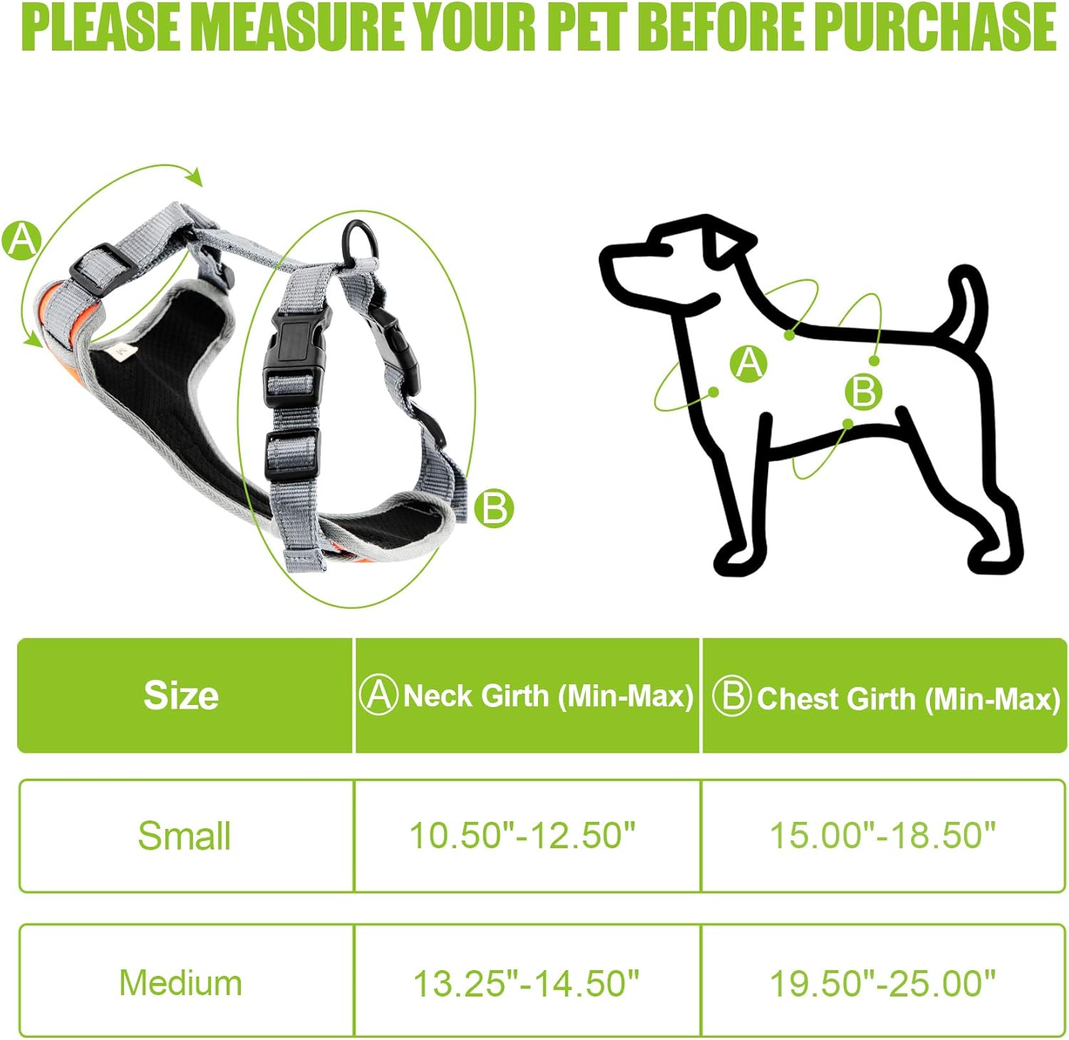 medium size dog harness