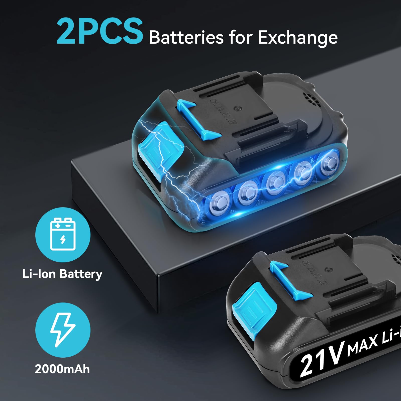 Vibratore Per Piastrelle Elettrico A Batteria 18V/21V - Compatibile Con Makita, Ventosa 160mm, 9 Velocità, Con 2 Batterie 2000mAh, Per Fai Da Te