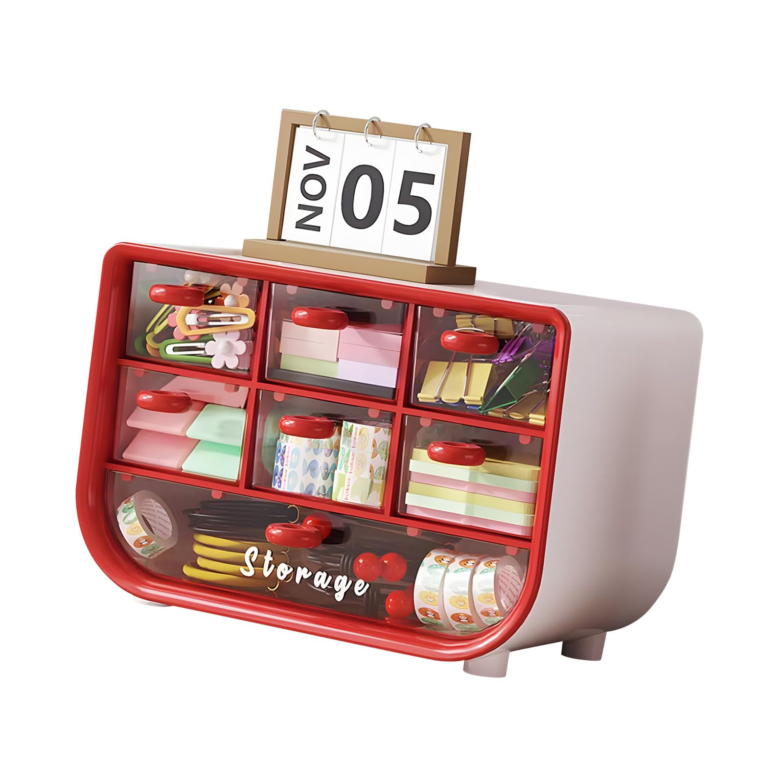 Ideal Present Clear Drawer Storage Unit Offering Quick Item Finding and Neat Arrangement on Computer Partitioned Drawer Box