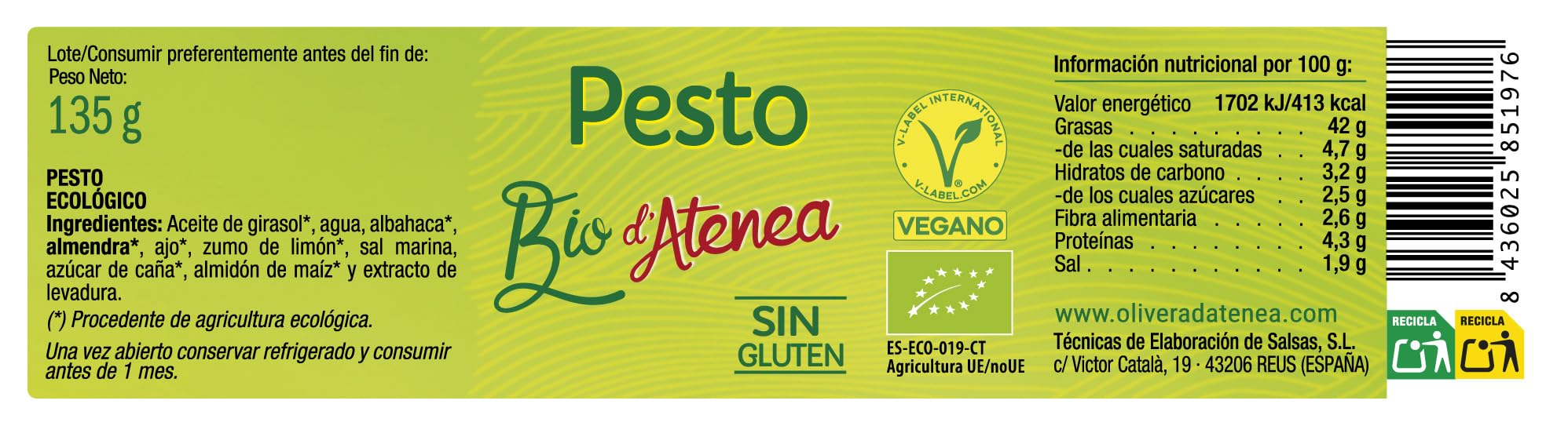 Salsa Pesto Bio