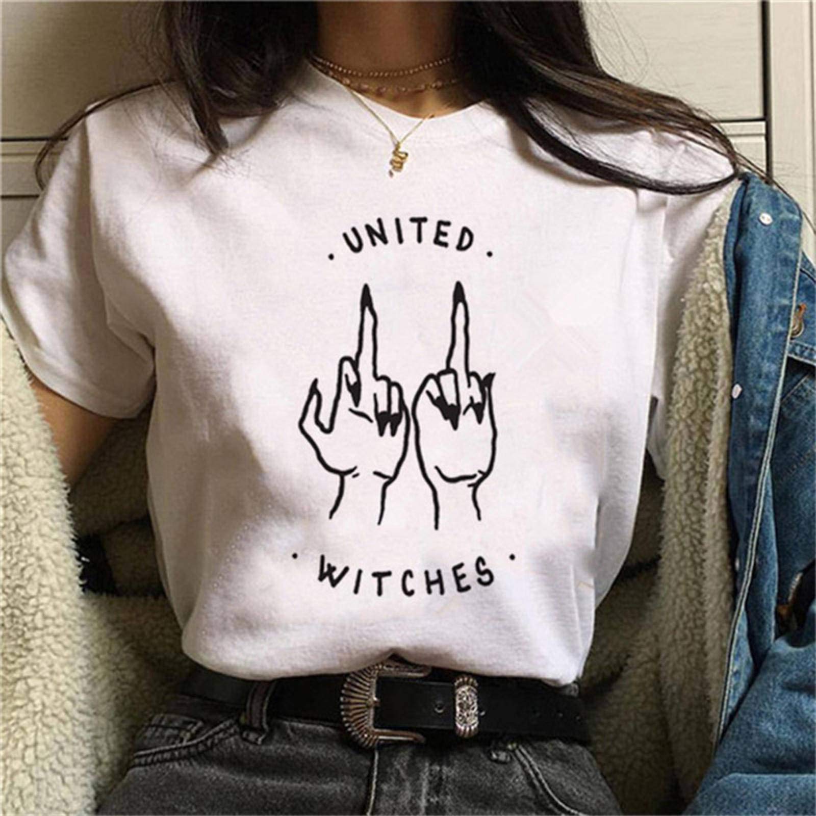 N\CWomen Feminism Ullzang T-shirt Girl Power90s Graphic Tshirt Grunge Aesthetic Female Top Tee Maycaur Harajuku Feminists T Shirts