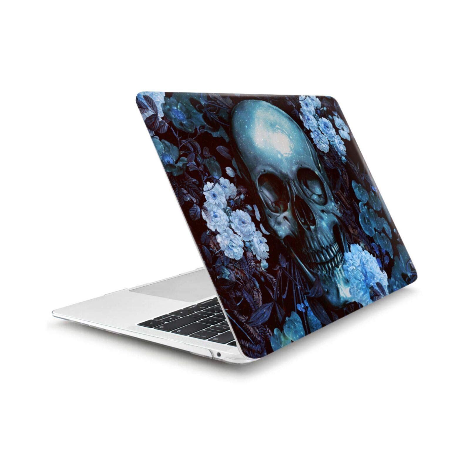 Official Burcu Korkmazyurek Flowers Skulls Hard Crystal Case Cover Compatible for Apple MacBook Air 13.3" A1932/A2179