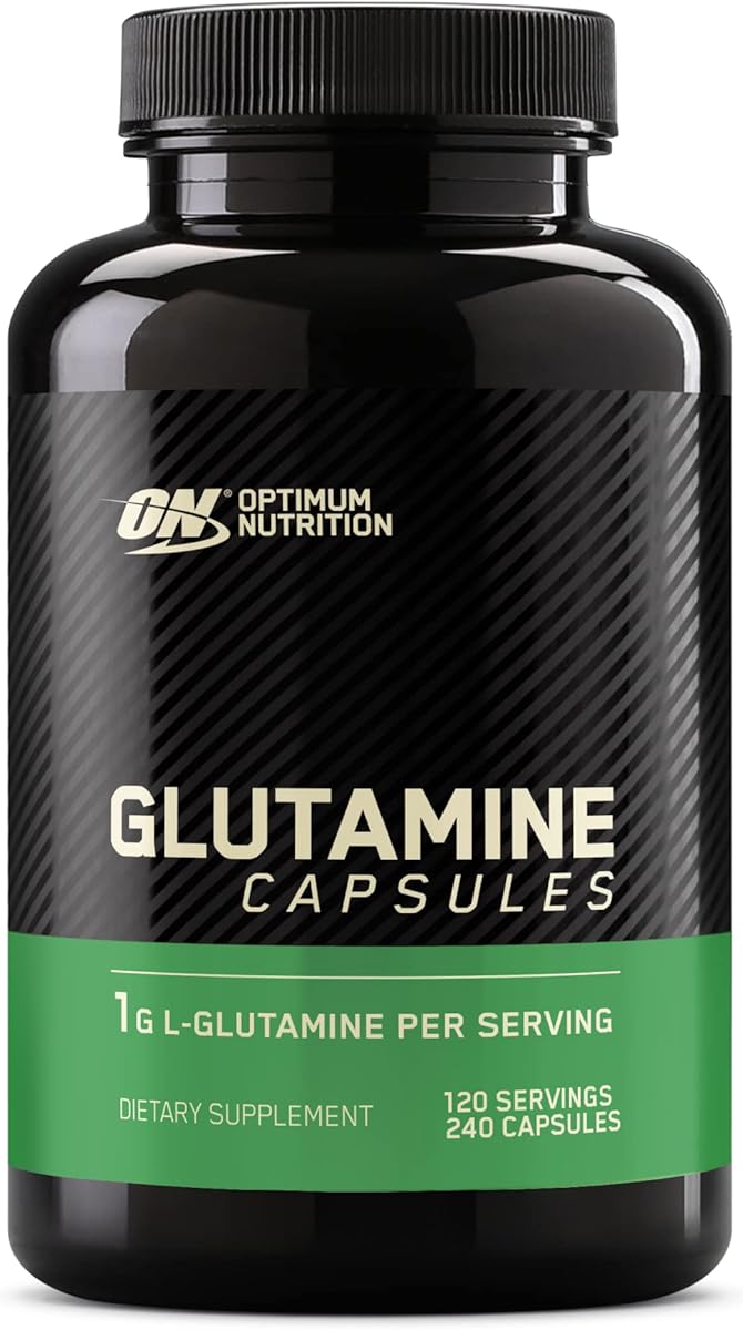 Optimum Nutrition L-Glutamine Muscle Recovery Capsules, 1000mg, 240 Count (Package May Vary)