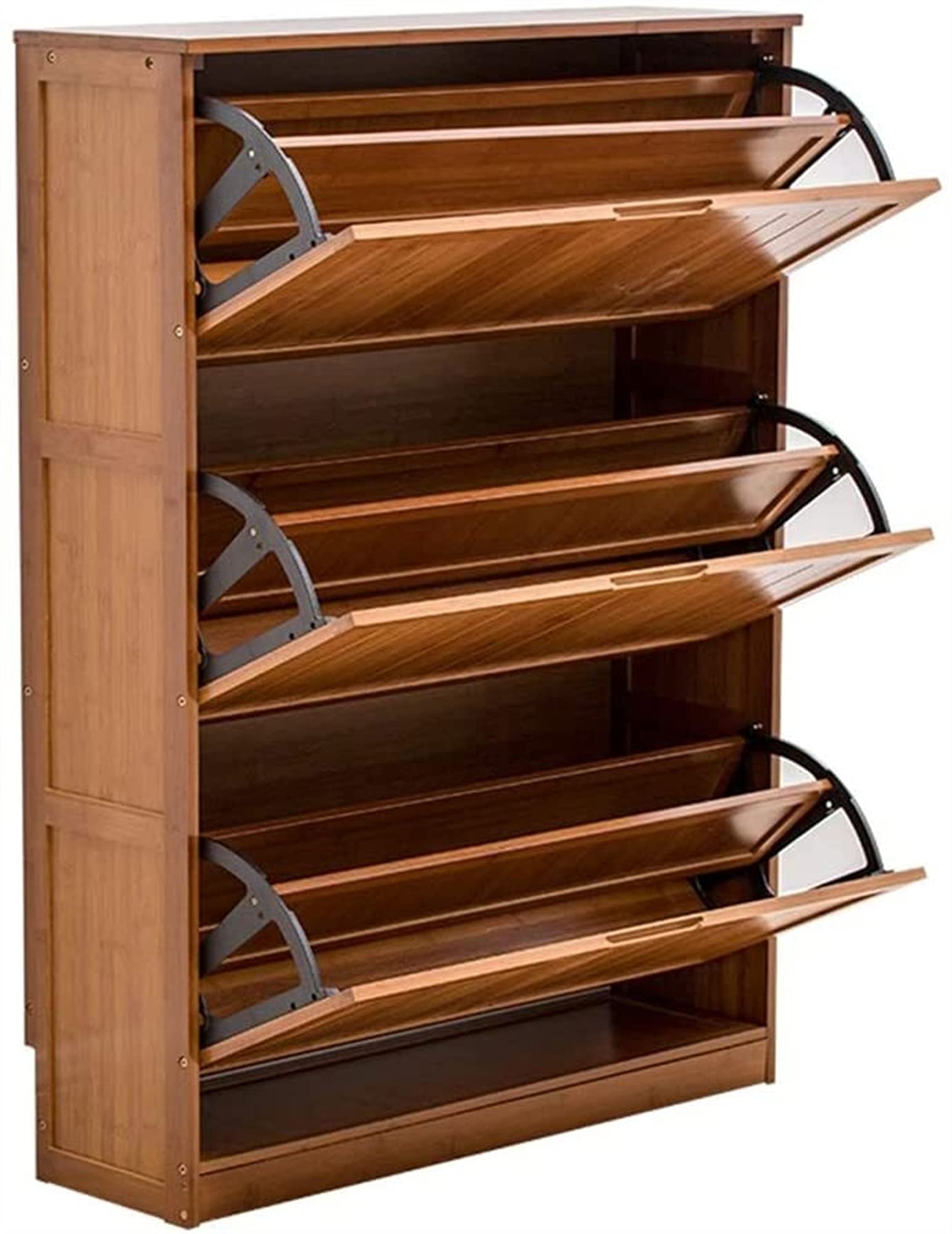 Aioneer Ultra Thin Shoe Rack Cabinet Space Saving Multi Layer Assembly Door Dustproof Solid Wood Storage Solution For Small Spaces And Dust Protection Easy To Assemble Shoe Shelf