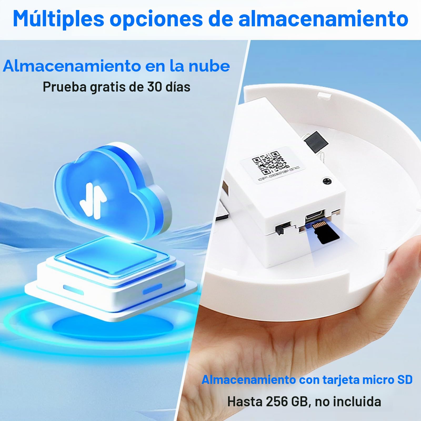 Cámara Espía, MiniCámara Oculta Detector de Humo WiFi 2.4/5GHz | 120°＆1080p Vigilancia Inalámbrica, Visión Nocturna IR, Detección Movimiento , Grabación en Bucle,Para Interio,App Android/iOS