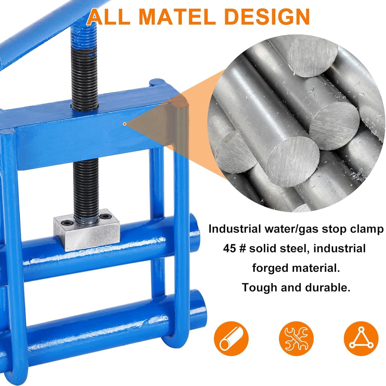 Herramienta Manual De Compresión para Tuberías De Agua, De Acero Sólido para Una Sujeción Firme, De Acero Sólido, Soldadura Sin Costuras, para Tuberías De PE/PPR/PVC/PP,40