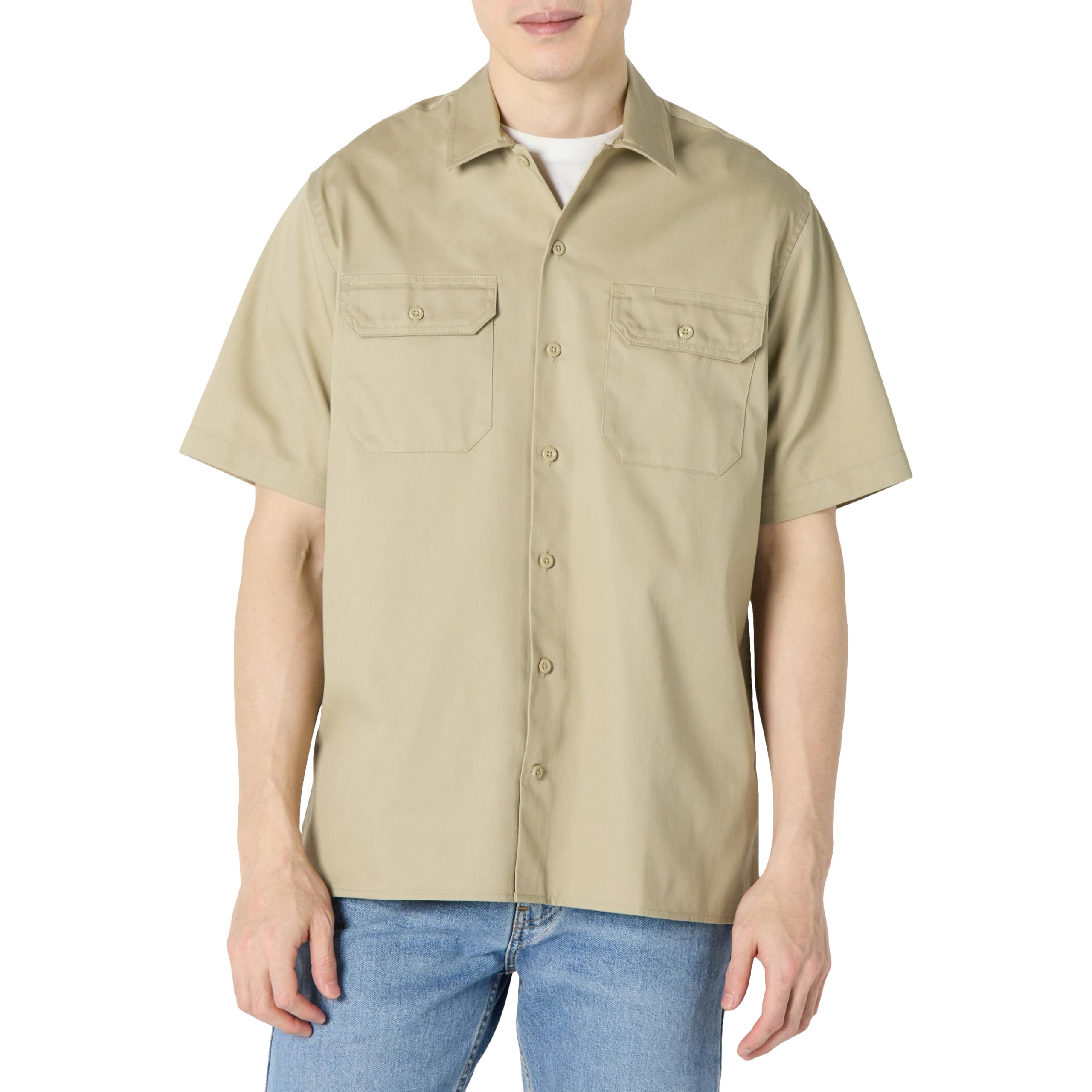 Amazon Essentials Chemise de Travail à Manches Courtes, Résistante Aux Taches et Infroissable Homme