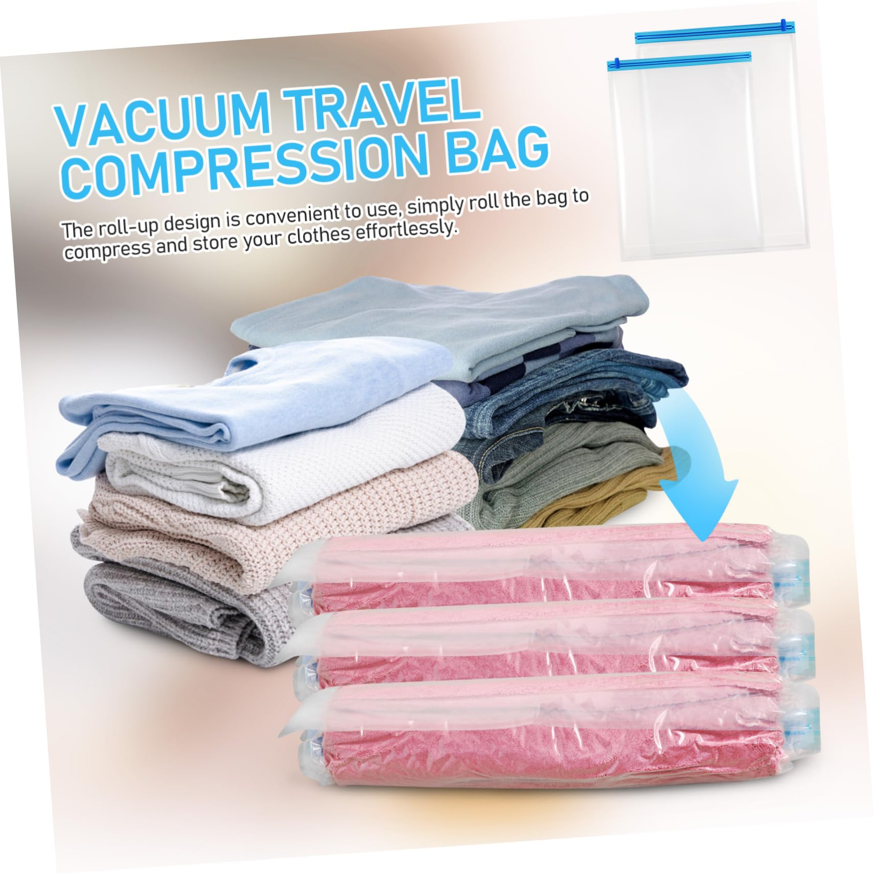 PartyKindom 12pezzi Sacchetti Sottovuoto Per Viaggi Borse Compressione Riutilizzabili Per Abbigliamento Per Organizzazione Bagagli e Risparmio Spazio Durante Trasporto