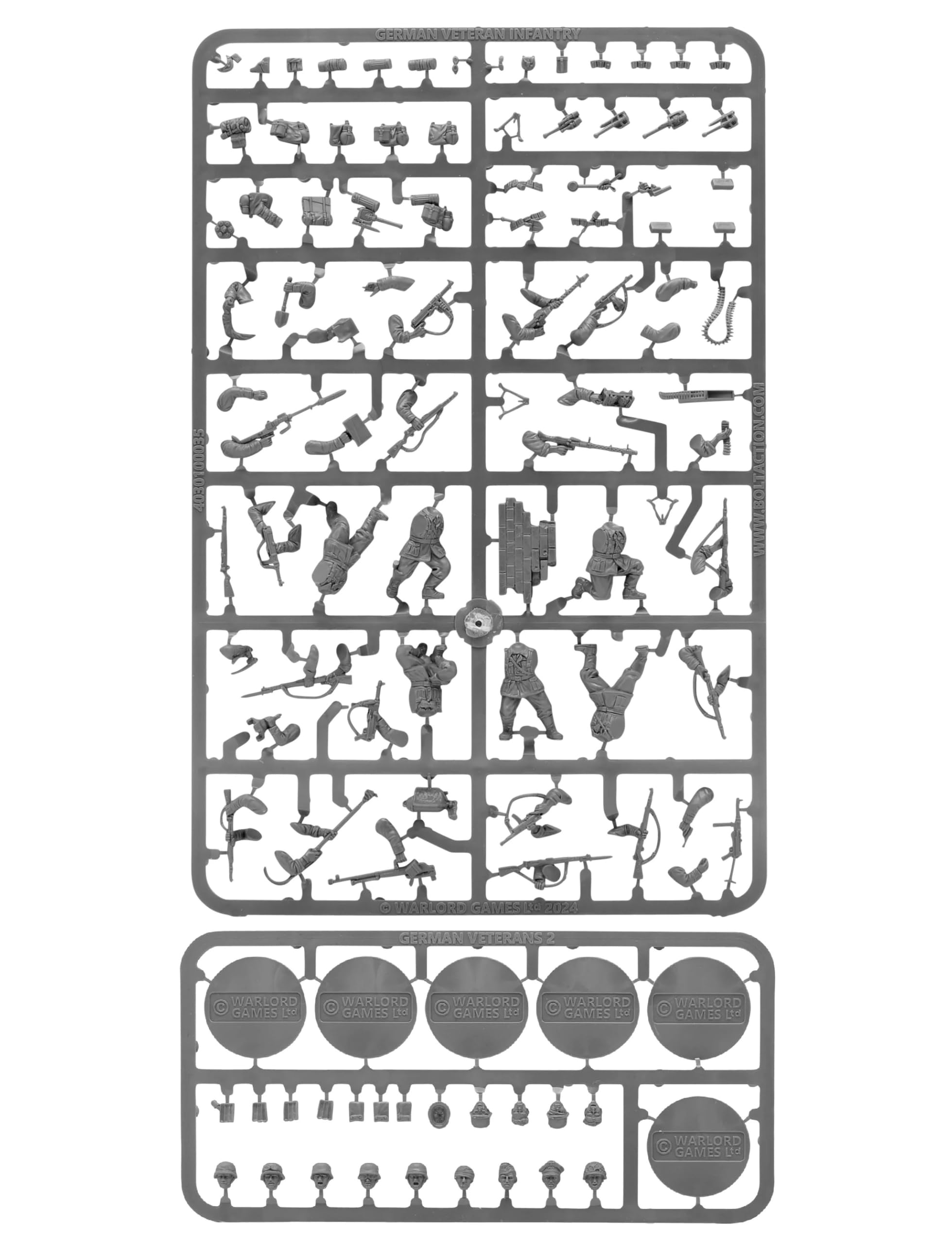 Warlord Games Bundeswehr-Veteranen-Infanterie-Zug – 28 mm große Kunststoff-Miniaturen für Bolzenaktion, sehr detaillierte Miniaturen aus dem 2. Weltkrieg