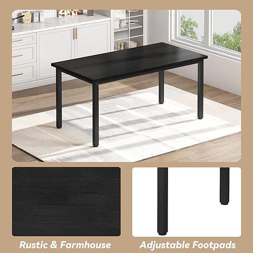 Miniatura 13 de Recaceik Juego de mesa de comedor para 4 cocinas y comedor con 2 bancos de cena, mesa de desayuno de granja para apartamento de espacio pequeño,