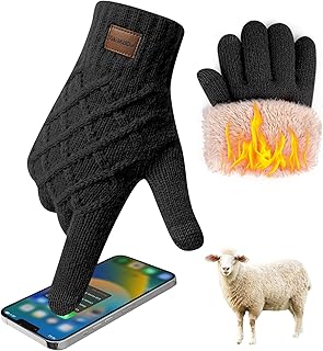 Sponsored You’re seeing this ad based on the product’s relevance to your search query.Learn more about this advertisement FORVEVO Women's Winter Gloves, Wool Thermal Gloves with Fleece Lining, Warm Touchscreen Winter Gloves for Cold Weather