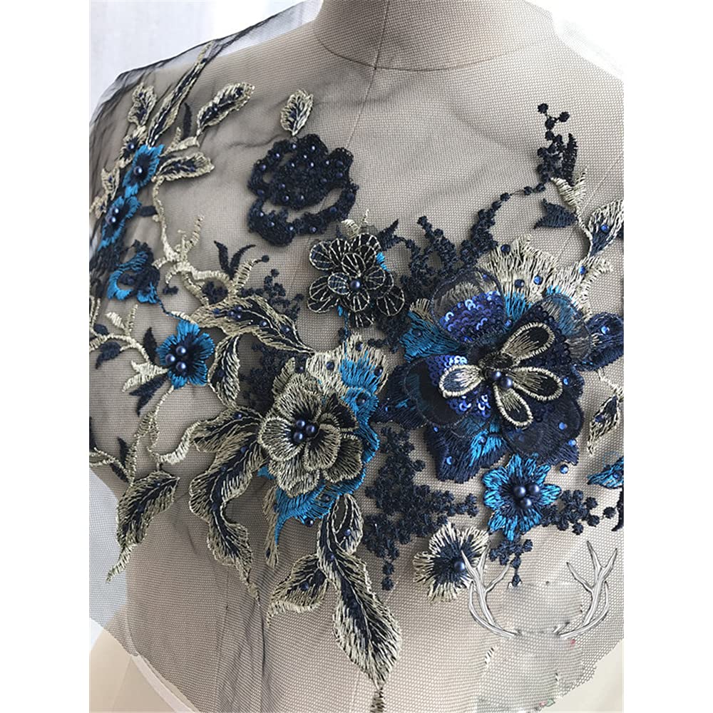 Acquista Ricamo 3D Fiore grande Copricapo da sposa Corpetto Abbigliamento per bambini Accessori floreali, Applique con toppa di fiori in rilievo in Italia a partire da 6.14