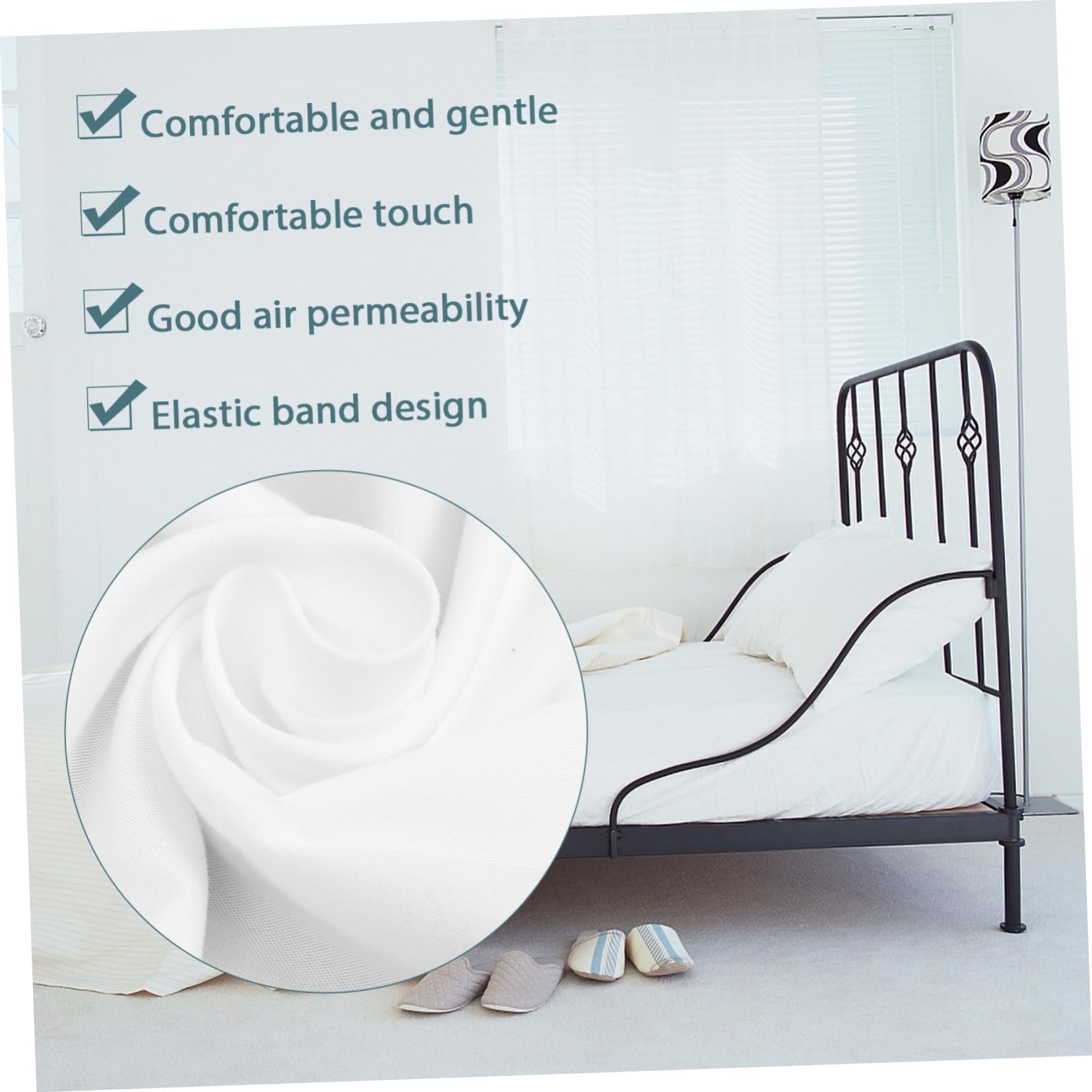 SOLUSTRE Proteggere Materasso Morbido e Traspirante Bianco in Cotone Bordo Elasticizzato in Casa e Hotel
