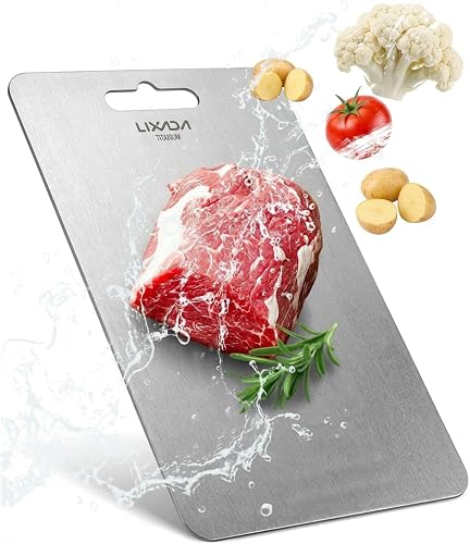 Lixada 1.8MM Thick Titanium Cutting Chopping Board Lightweight for Home Kitchen 