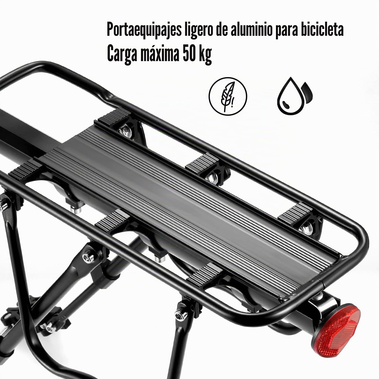 VARUN Portaequipajes para Bicicletas de Montaña, Portaequipajes Universal de Aluminio para Bicicletas de Montaña de 24-29 Pulgadas