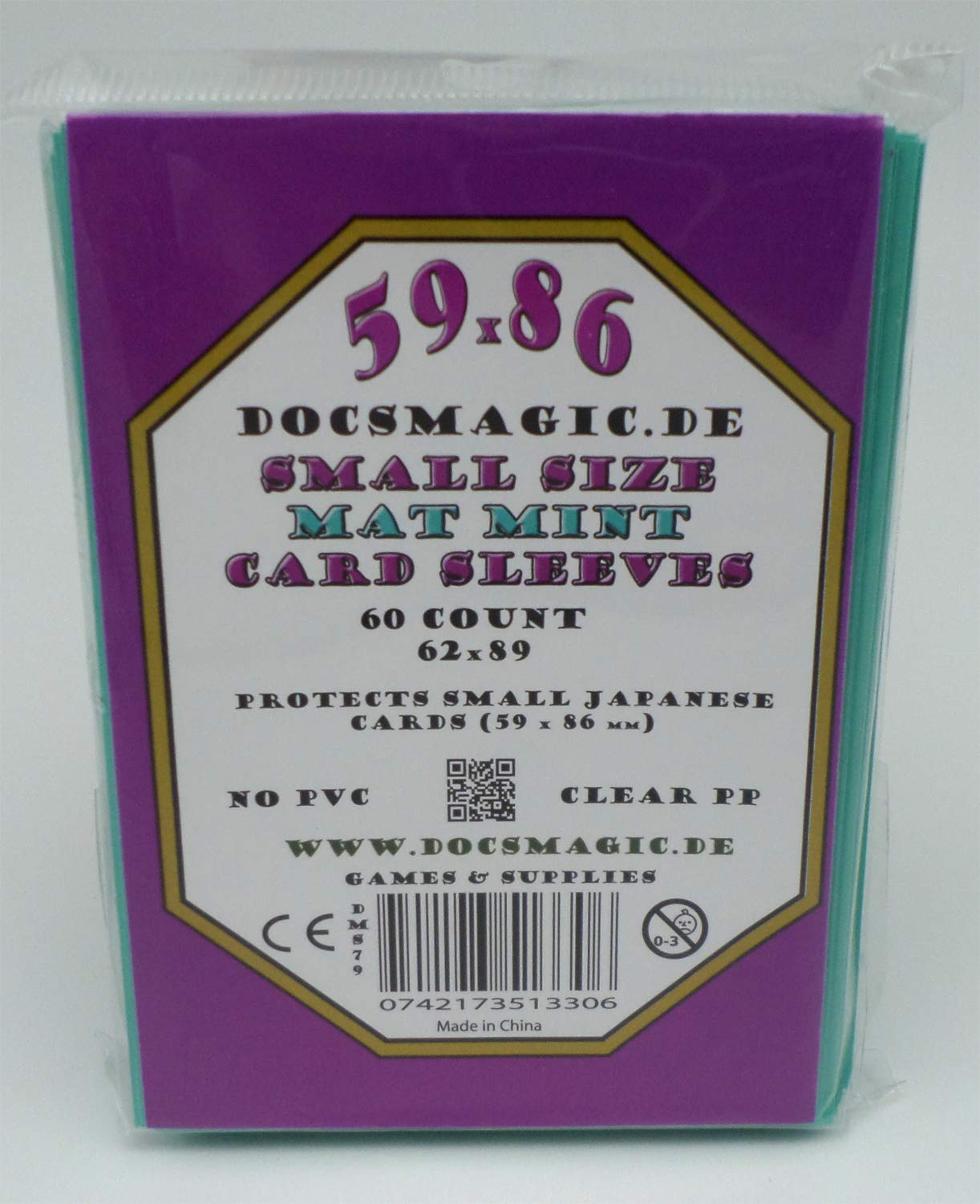 docsmagic.de 60 Mat Mint Card Sleeves Small Size 62 x 89 - YGO CFV - Mini Aqua - Image 2