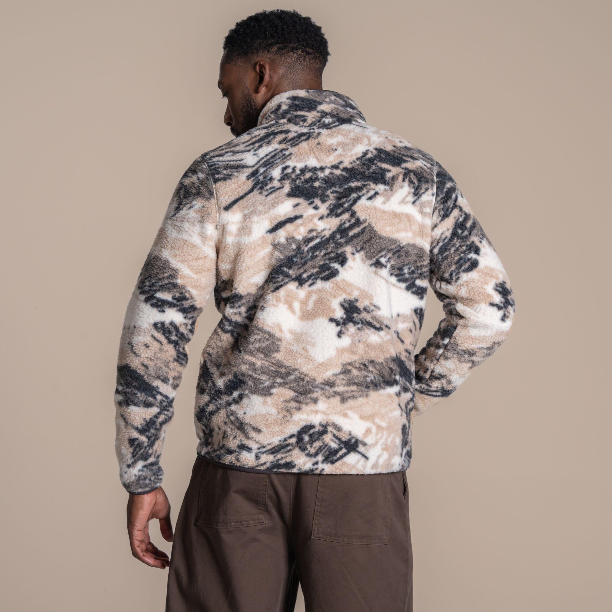 Craghoppers Tatton II - Maglia termica da uomo in pile Borg con mezza zip
