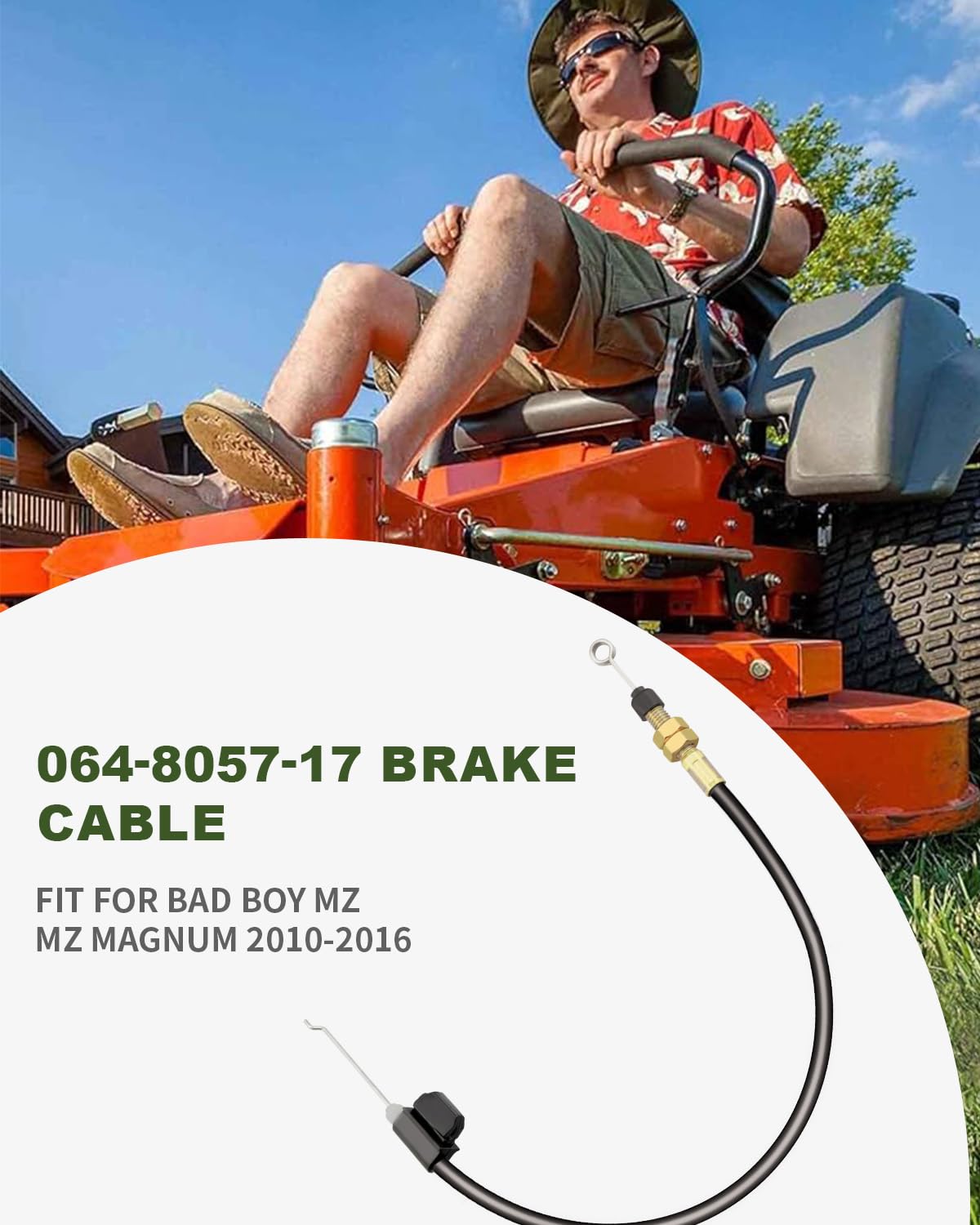 Amazon.com: 064-8057-17 Lawn Mower Brake Cable Fit for Bad Boy MZ