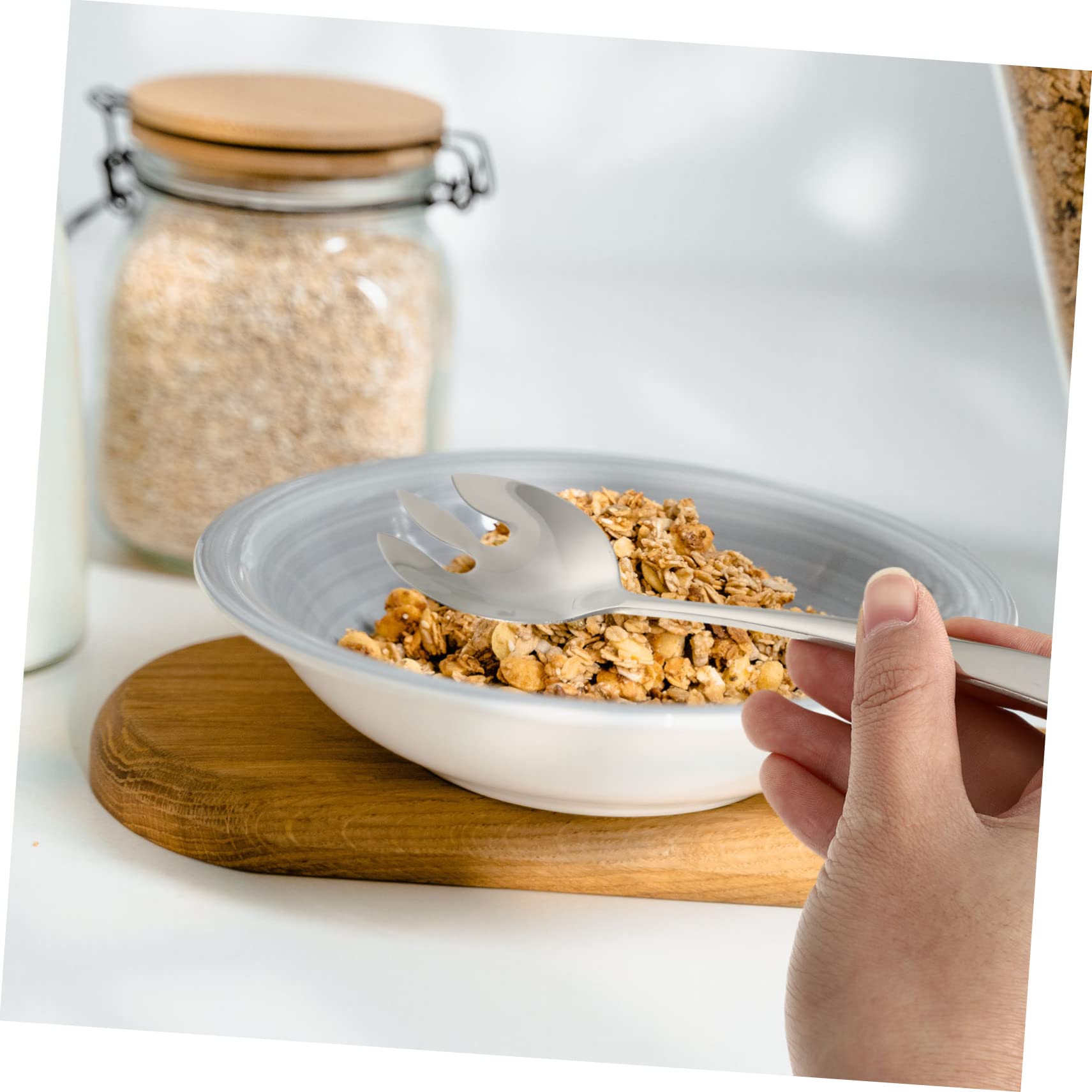 COLLBATH Mini Serving Forks 304 Stainless Steel Salad Forks 3-prong for Snacks Portable Easy Clean