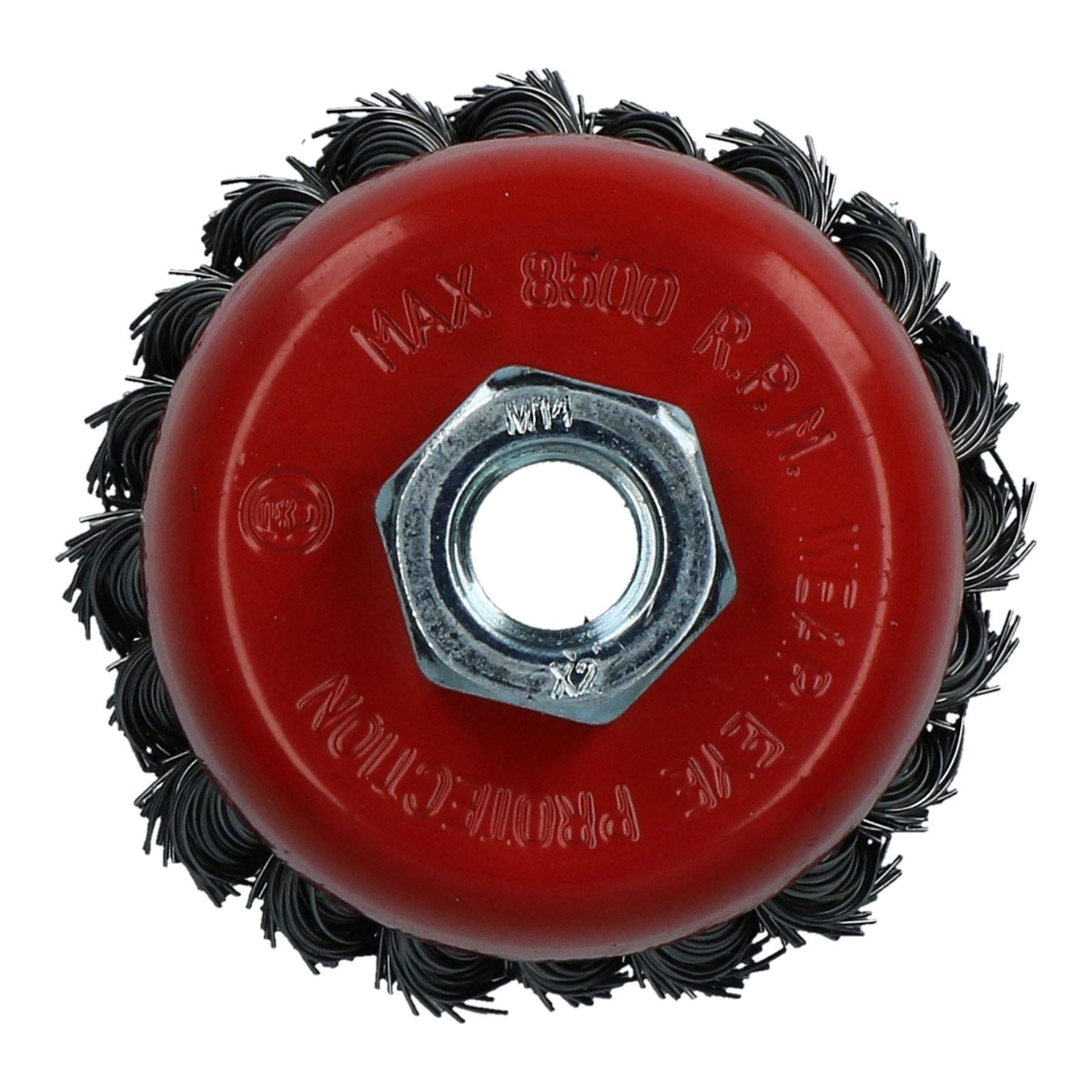 80mm filo annodato spazzola tazza, per 4-1/2" M14 smerigliatrici angolari 5PC