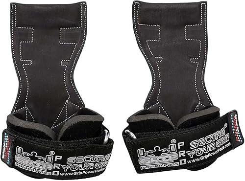 Miniatura 5 de Lifting Grips PRO - Guantes de peso resistentes, correas de gimnasia alternativas a los ganchos de potencia, peso muerto, ajustable, de neopreno,