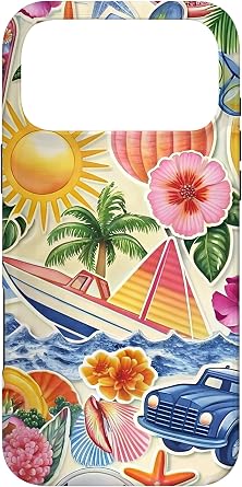Sunny Escapades A Retro Collage of Summer Delights Case for iPhone 17 Pro Max