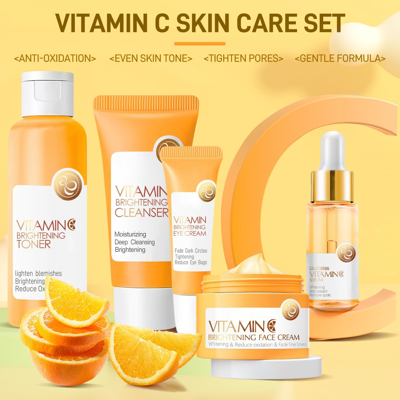 Cecelia May Vitamin C Skincare Set, Skin Care for Teenage Girls Gift Set Facial Kit Skin Care Sets & Kits for Anti-Aging - Image 2