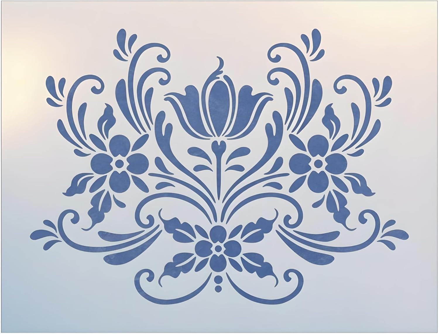 Rosemaling 16 Scandinavian Stencil Template - 13.15" x 9.5" Reusable Nordic Folk Art Pattern for Painting on Wood, Walls, Furniture & Fabric - DIY Craft & Home Décor - The Artful Stencil