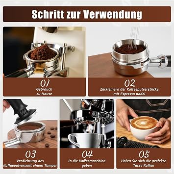 Kaffee Tamper Set 51mm Espresso Tamper Kaffeerührer Werkzeug Espresso