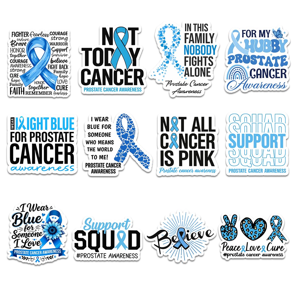 Autocollants cancer de la prostate pour gourdes et ordinateurs portables de soutien