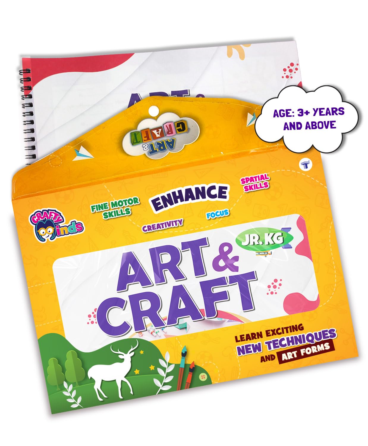 Art and Craft Kit for Kids Age 3+ | Activity Book with Materials Included | JR. KG | Preschool Learning Book | 25+ Creative Art and Craft Activities | Video tutorials through QR Code
