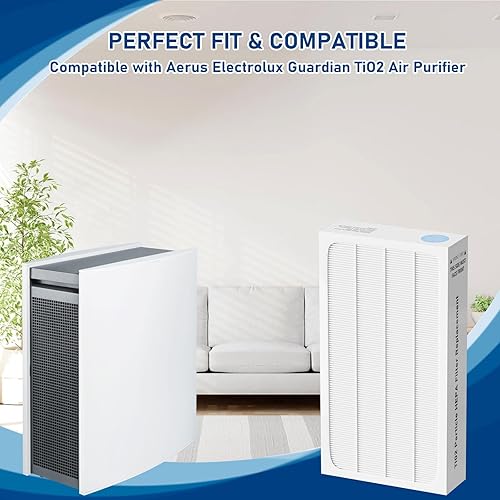 Miniatura 4 de Filtro HEPA tratado Tio2 compatible con purificador de aire Electrolux Aerus Lux Guardian, filtro HEPA de alta eficiencia, 1 paquete