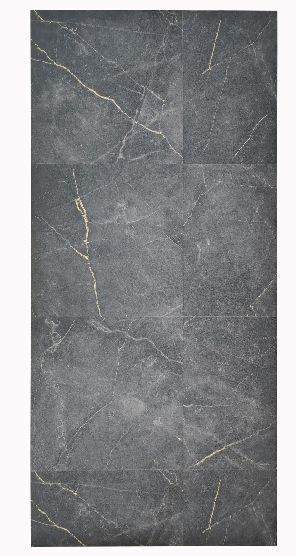 Tadi & Imperio1979 Alfombra Vinilo Larga Cocina Antracita Dibujo marmol veteado para Cocina, Alfombra Vinilo para salón, Alfombra Oficina antidelizante con Detalles Gris.