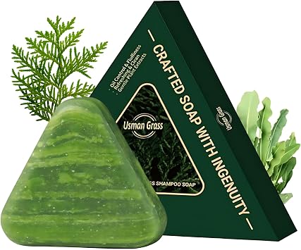 Nature Triangle Shampoo Bar, Nature Seven Green Soap Kit, Rich Lather, Travel-Friendly for All Hair Types, Gentle on Hair & Scalp, Ultimate Solution for Women and Mens Healthy Hair Growth