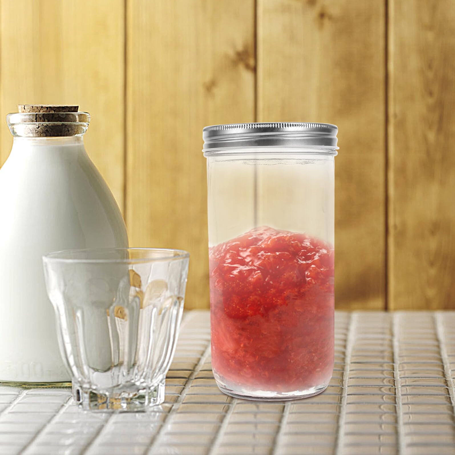 Gatuida 2stücke Luftdichte Gläser mit Deckel Transparente Aufbewahrungsboxen Kleine Glasbehälter für Haushaltsgebrauch Marmeladendosen und Gewürzgläser Stapelbar und Wiederverwendbar
