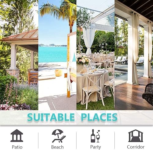 Miniatura 3 de Bhoomi Collection Cortinas opacas con pestaña torcida para sala de estar, cortinas de ventana con aislamiento térmico, oscurecimiento de habitación,