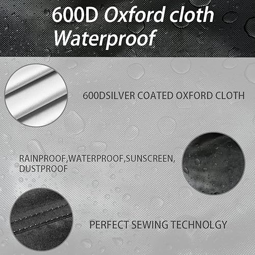 Miniatura 6 de Funda para Perrera al Aire Libre, Cobertura Completa para Jaulas de Perros de 8.1'Dx4.1'Wx6.06'H, Funda Resistente Impermeable para Perrera Grande